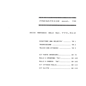 Pegoraro Tm 1989 Parts Manual
