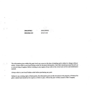Perkins Pekrins 2806E 18 Parts Manual