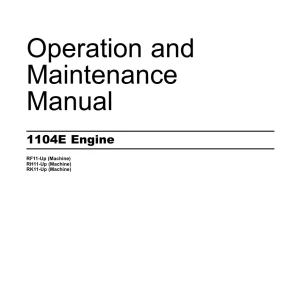 Perkins 1104E Operators Manual