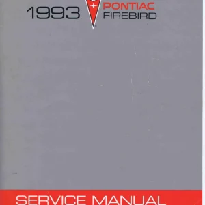 Pontiac Firebird 1993 1993 Service Manual