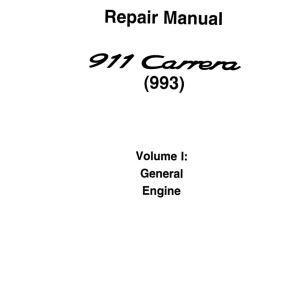 Porche Porsche 911 Carrera 993 1995 1998 1998 Service Manual