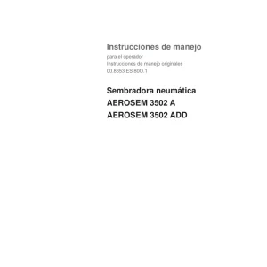 Pottinger Aerosem 3502 A Add Service Manual