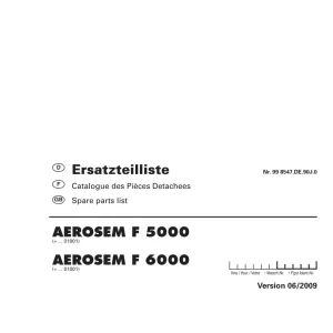 Pottinger Aerosem F5000 F6000 Parts Manual