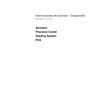 Pottinger Aerosem Seeding Sistem Service Manual