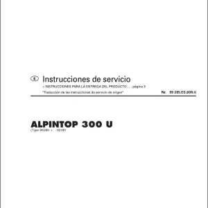Pottinger Alpintop 300U Service Manual
