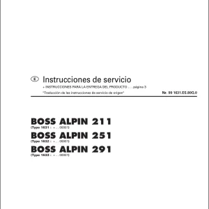Pottinger Boss Alpin 211 251 291 Service Manual
