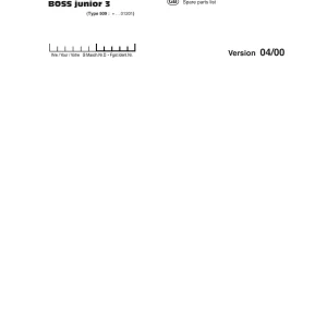 Pottinger Boss Junior 3 Parts Manual