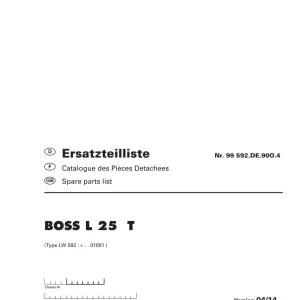 Pottinger Boss L 25 Parts Manual