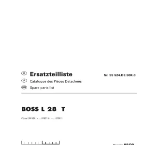 Pottinger Boss L 28 Parts Manual