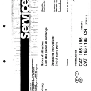 Pottinger Cat 165 185 Parts Manual