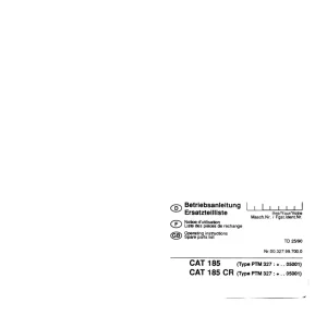Pottinger Cat 185 185Cr Parts Manual