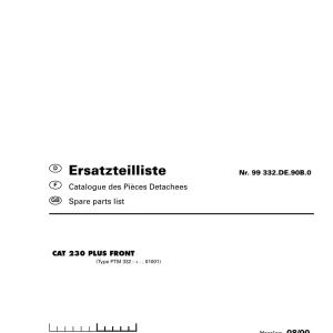 Pottinger Cat 230 Parts Manual