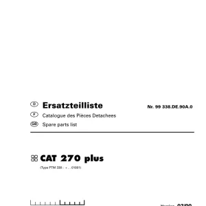 Pottinger Cat 270 Parts Manual