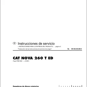 Pottinger Cat Nova 260 T Ed Service Manual