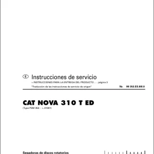 Pottinger Cat Nova 310 T Ed Service Manual