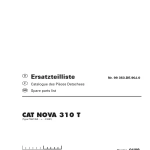 Pottinger Cat Nova 310T Parts Manual