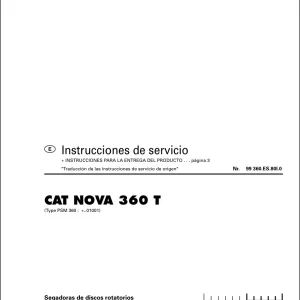 Pottinger Cat Nova 360T Service Manual