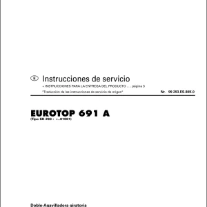 Pottinger Eurotop 691A Service Manual