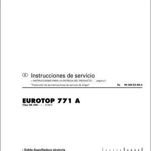 Pottinger Eurotop 771A Service Manual