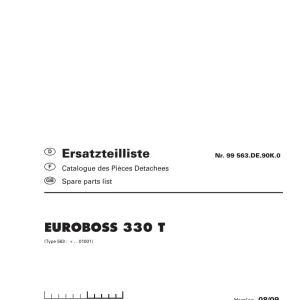 Pottinger Euroboss 330T Parts Manual