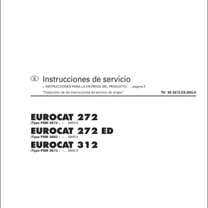 Pottinger Eurocat 272 Ed 312 Service Manual