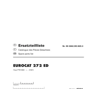 Pottinger Eurocat 272Ed Parts Manual