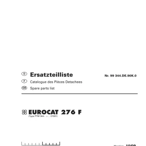 Pottinger Eurocat 276F Parts Manual