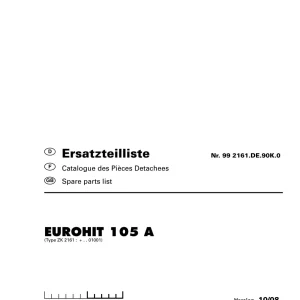 Pottinger Eurohit 105A Parts Manual