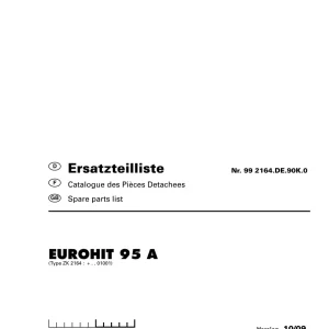 Pottinger Eurohit 95A Parts Manual