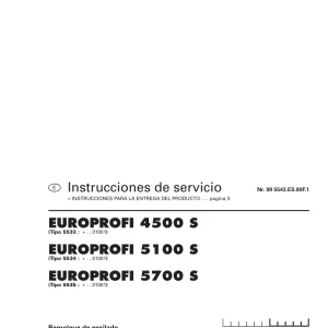 Pottinger Europrofi 4500S 5100S 5700S Service Manual