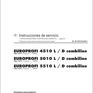 Pottinger Europrofi 4510 5010 5510 L D Combiline Service Manual