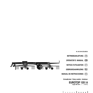Pottinger Eurotop 1251A Operators Manual