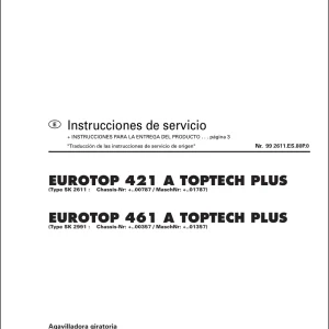 Pottinger Eurotop 421 461 A Toptech Service Manual