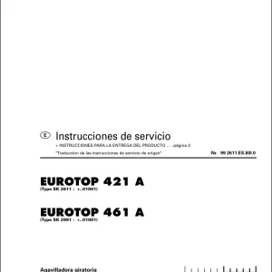 Pottinger Eurotop 421A 461A Service Manual
