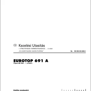 Pottinger Eurotop 691A Operators Manual