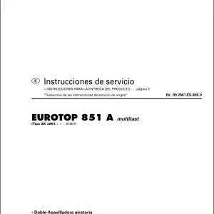 Pottinger Eurotop 851A Multitast Service Manual
