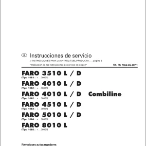 Pottinger Faro 3510 4010 4010 4510 5010 8010 L D Service Manual