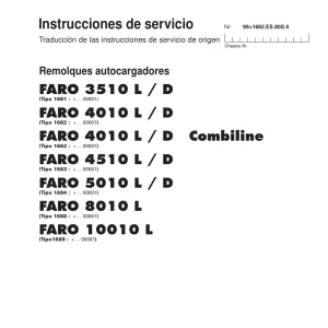 Pottinger Faro 3510 4010 4510 5010 8010 10010 L D Service Manual
