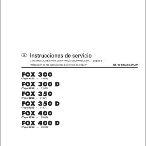Pottinger Fox 300 350 400 D Service Manual