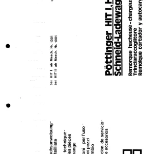 Pottinger I Ii 1982 Parts Manual