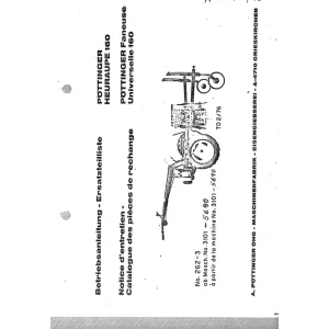 Pottinger Heuraupe 160 1976 Parts Manual