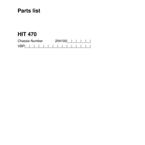 Pottinger 470 Parts Manual