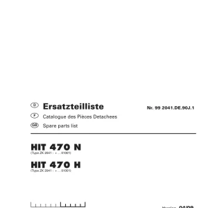 Pottinger 470N 470H Parts Manual