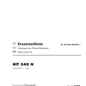 Pottinger 540N Parts Manual