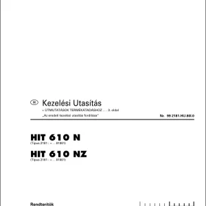 Pottinger 610 N Nz Operators Manual
