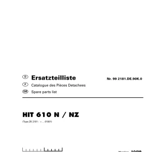 Pottinger 610 N Nz Parts Manual
