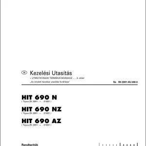 Pottinger 690 N Nz Az Operators Manual