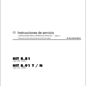 Pottinger 8.81 8.91 T N Service Manual