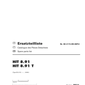 Pottinger 8.91 8.91T Parts Manual
