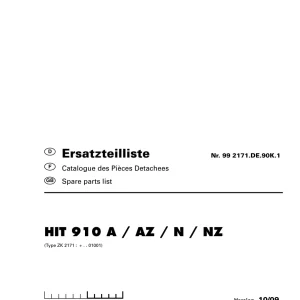Pottinger 910 Parts Manual